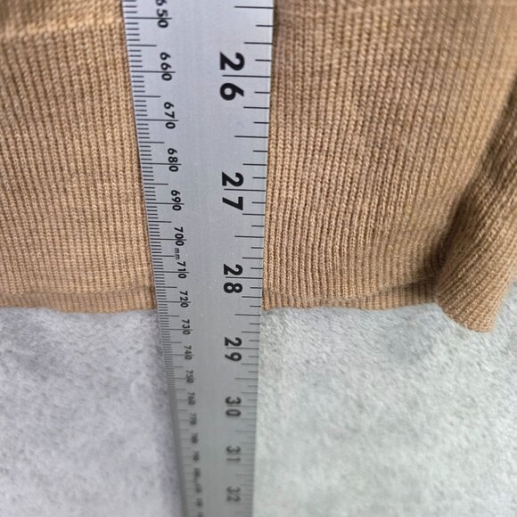 Mens Express Tan 100% Merino Wool Turtleneck Sweater Long Sleeve Size XL - Picture 6 of 7